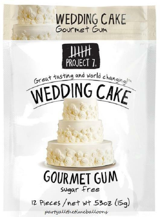 Birthday Cake Gourmet Gum
 3 Packs Project 7 WEDDING CAKE Gourmet Gum NEW FLAVOR Free