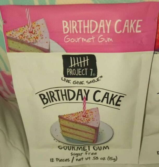 Birthday Cake Gourmet Gum
 Gourmet Gum Sugar Free 1 pk Birthday Cake 12 pieces great