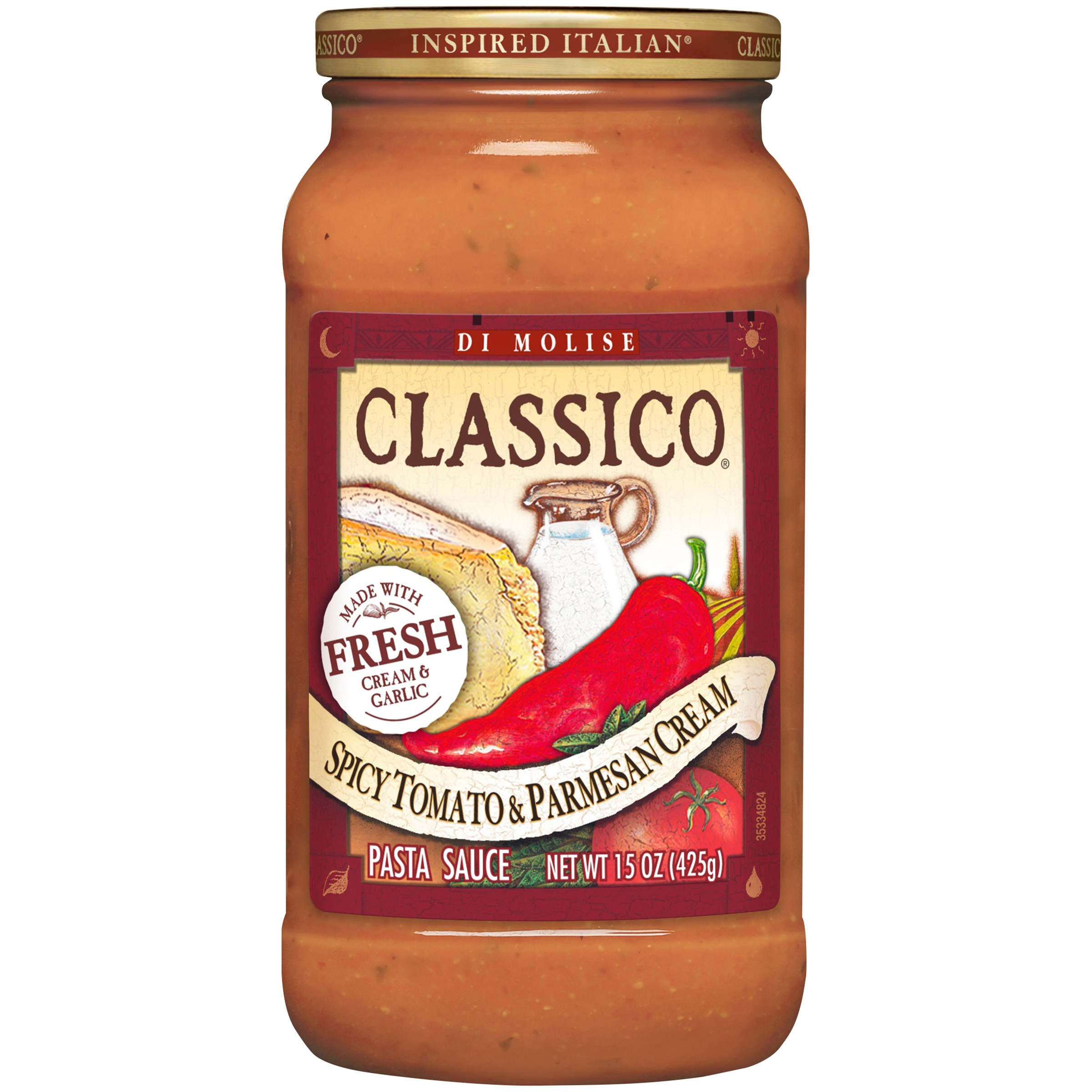 Classico Spaghetti Sauces
 Classico Spicy Tomato & Parmesan Cream Pasta Sauce 15 oz