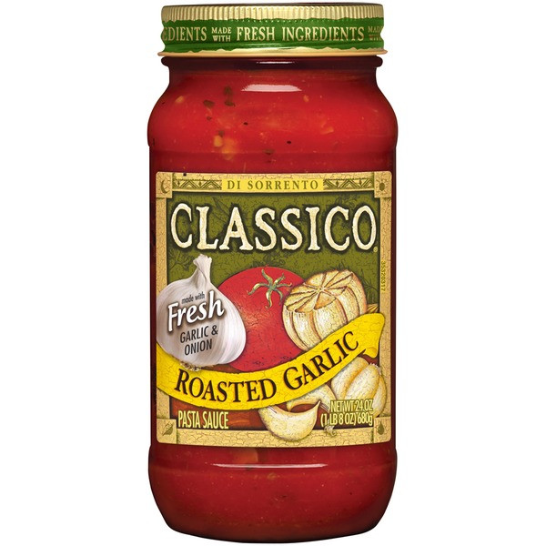 Classico Spaghetti Sauces
 Classico Traditional Favorites Roasted Garlic Pasta Sauce