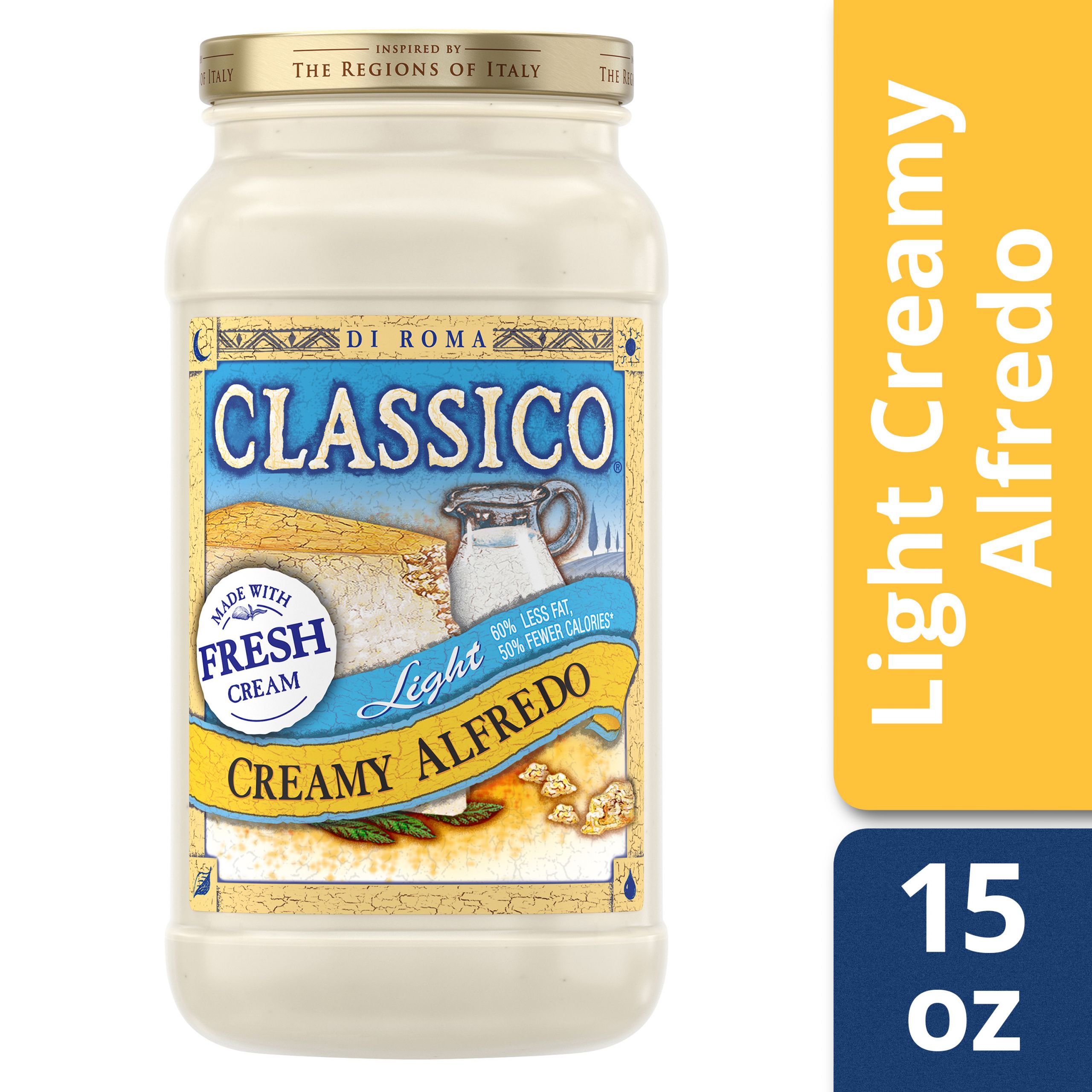 Classico Spaghetti Sauces
 Classico Light Creamy Alfredo Pasta Sauce 15 oz Jar