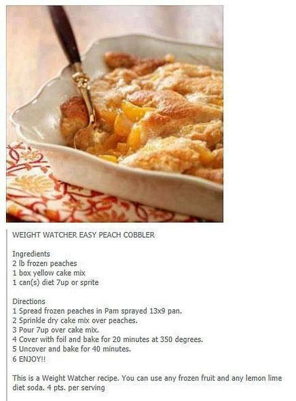 Low Calorie Peach Cobbler
 2 Kitchenista