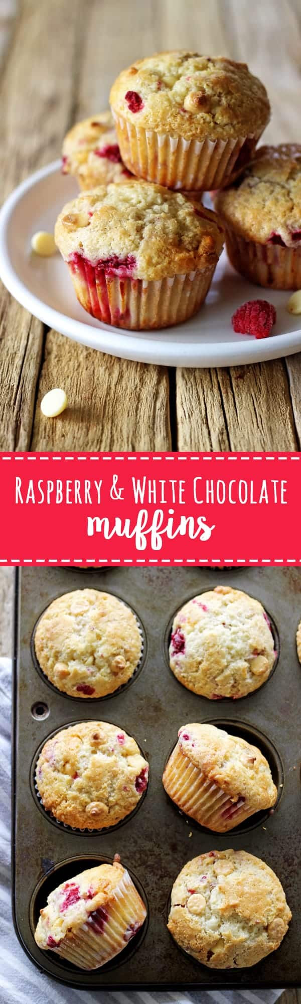 Raspberry White Chocolate Muffins
 Raspberry & White Chocolate Muffins