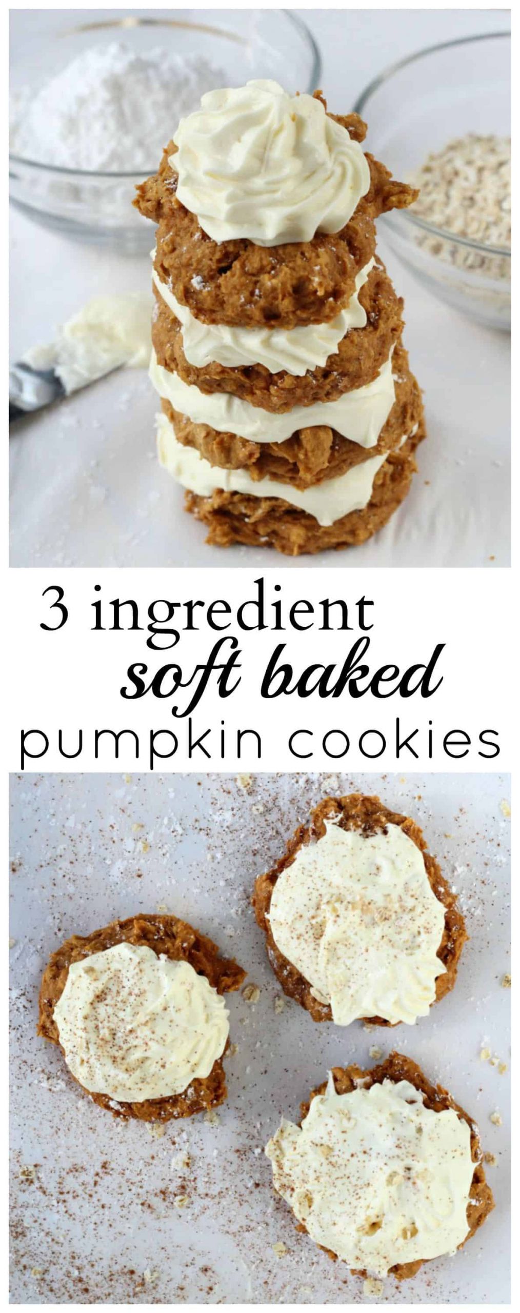 2 Ingredient Pumpkin Cookies
 3 Ingre nt Soft Pumpkin Cookies
