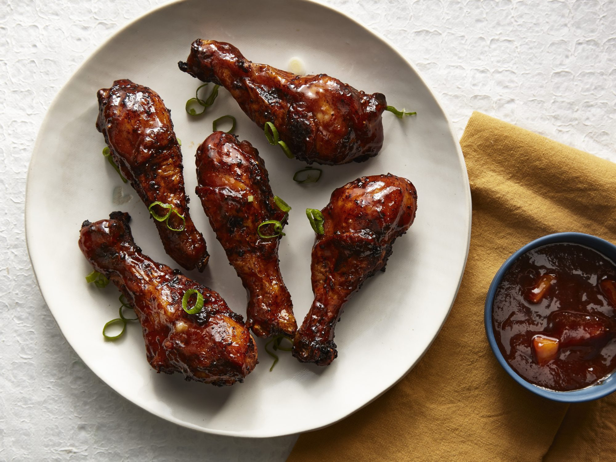Air Fried Chicken Drumsticks
 Oven “Fried” Chicken Drumsticks with Peach Barbecue Sauce