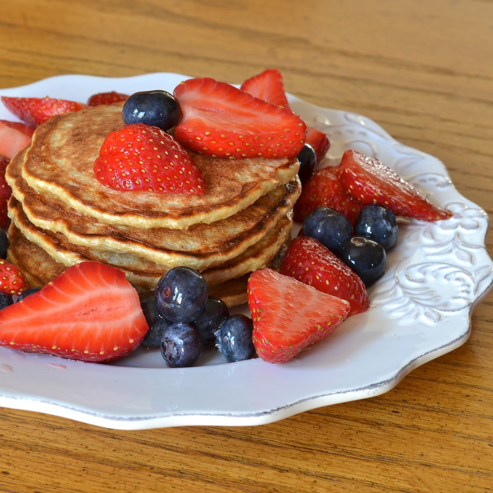 Are Pancakes Healthy
 Oatmeal Pancakes With Honey And Mixed Fruits