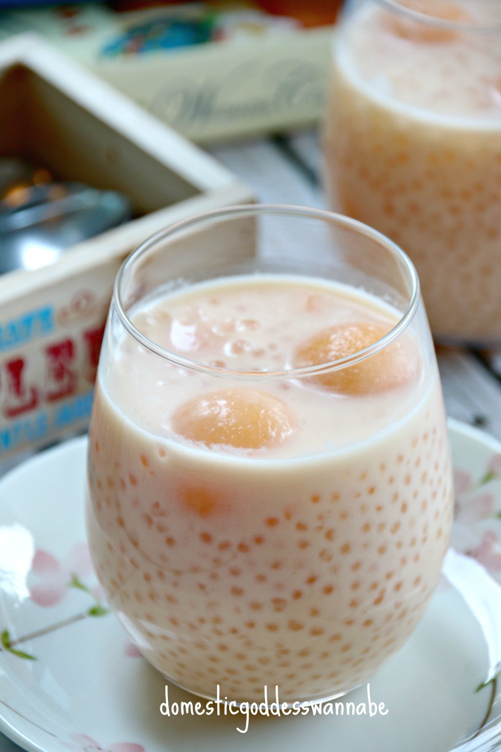 Asian Dessert Recipes
 coconut milk and rock melon with sago