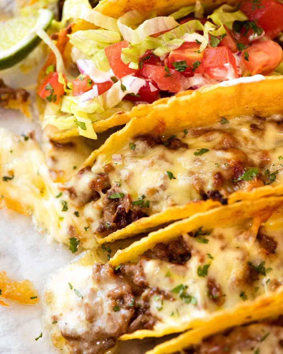 Authentic Mexican Ground Beef Taco Recipe
 Baked Beef Tacos