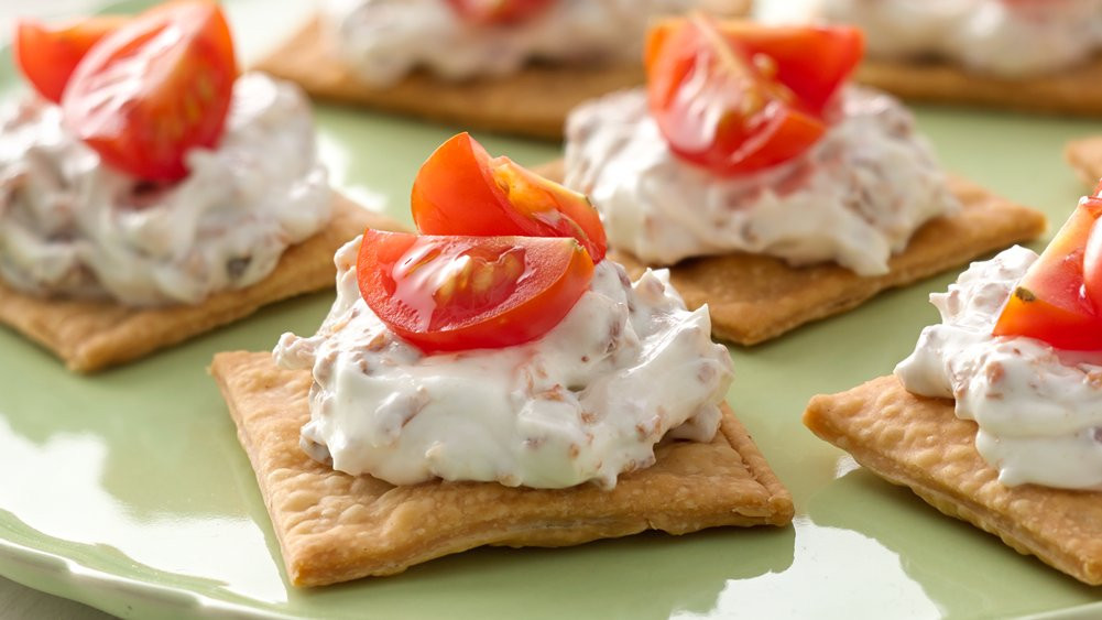 Bacon Appetizer Recipes
 Easy Bacon Tomato Appetizers recipe from Pillsbury