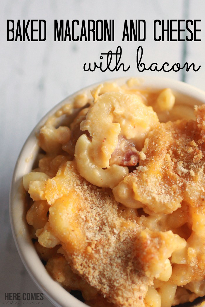 Bacon Baked Macaroni And Cheese
 Baked Macaroni and Cheese with Bacon