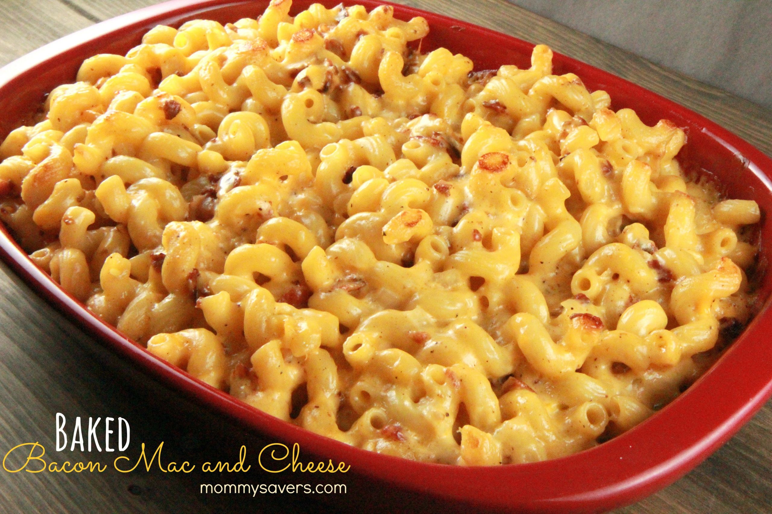 Bacon Baked Macaroni And Cheese
 Baked Macaroni and Cheese with Bacon Mommysavers