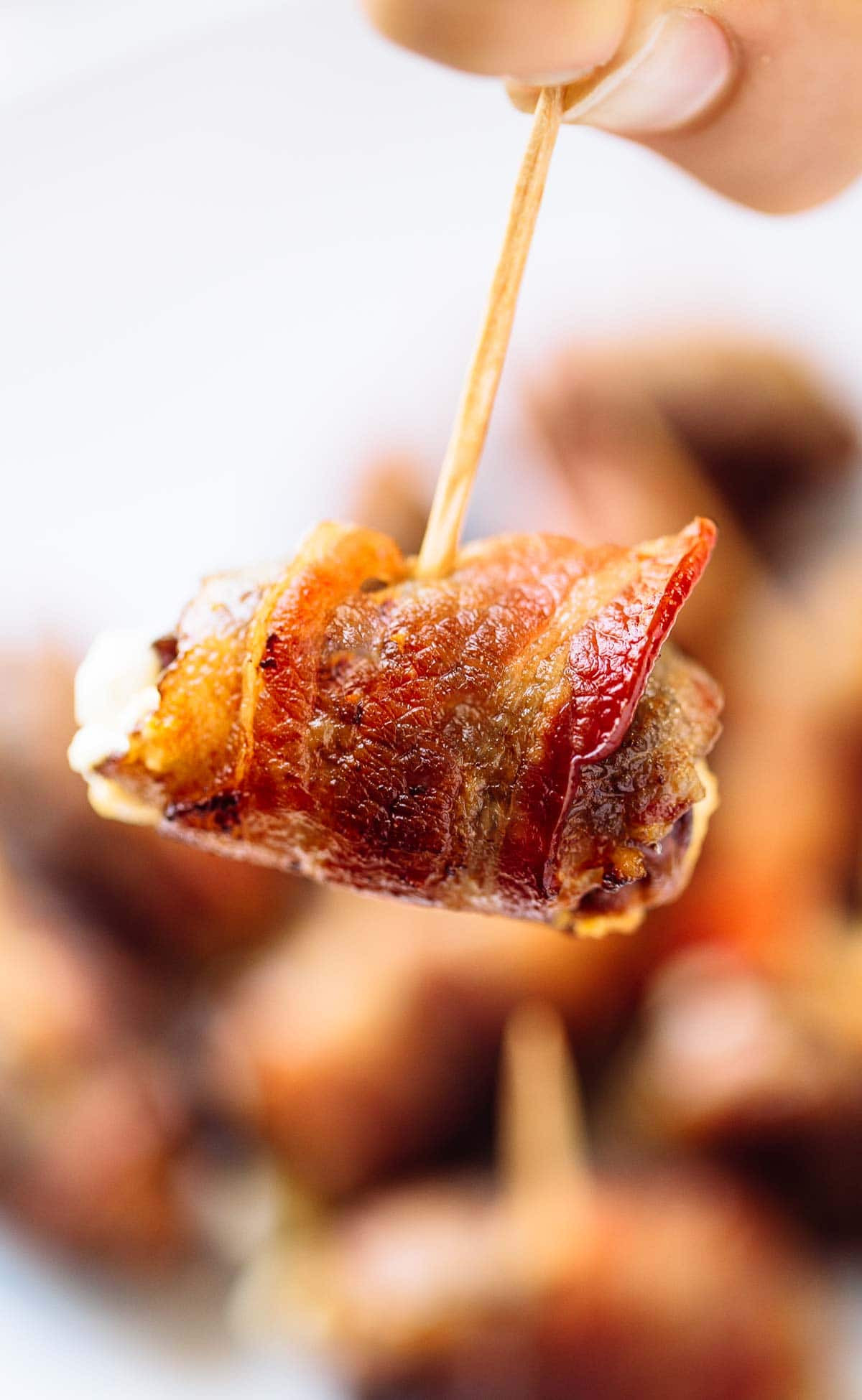 Bacon Date Appetizers
 Bacon Wrapped Dates with Goat Cheese Recipe Pinch of Yum