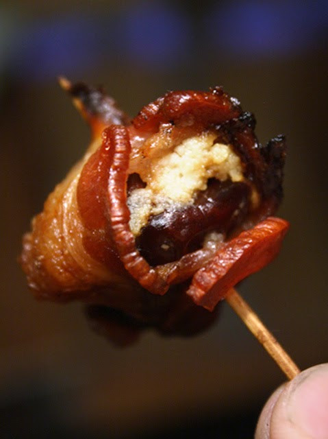 Bacon Date Appetizers
 The 99 Cent Chef Bacon Wrapped Dates with Cream Cheese