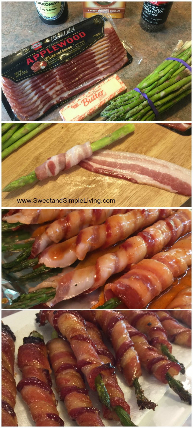 Bacon Wrapped Asparagus Appetizers
 THE BEST Bacon Wrapped Asparagus EVER Sweet and Simple