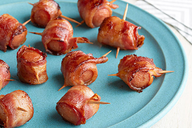 Bacon Wrapped Hot Dog Appetizers
 Smoky Bacon Wrapped Hot Dog Appetizer Bites My Food and