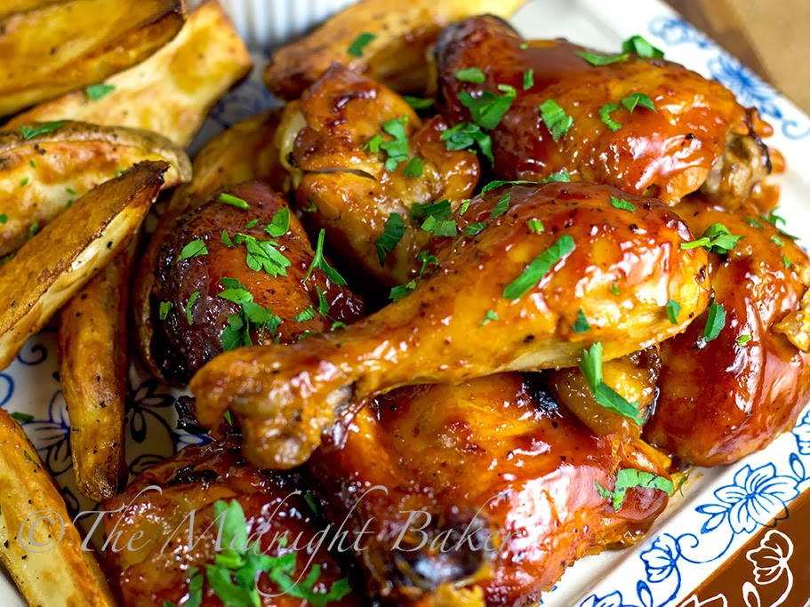 Baked Bbq Chicken Legs Sweet Baby Ray'S
 Slow Cooker Fruity BBQ Chicken The Midnight Baker