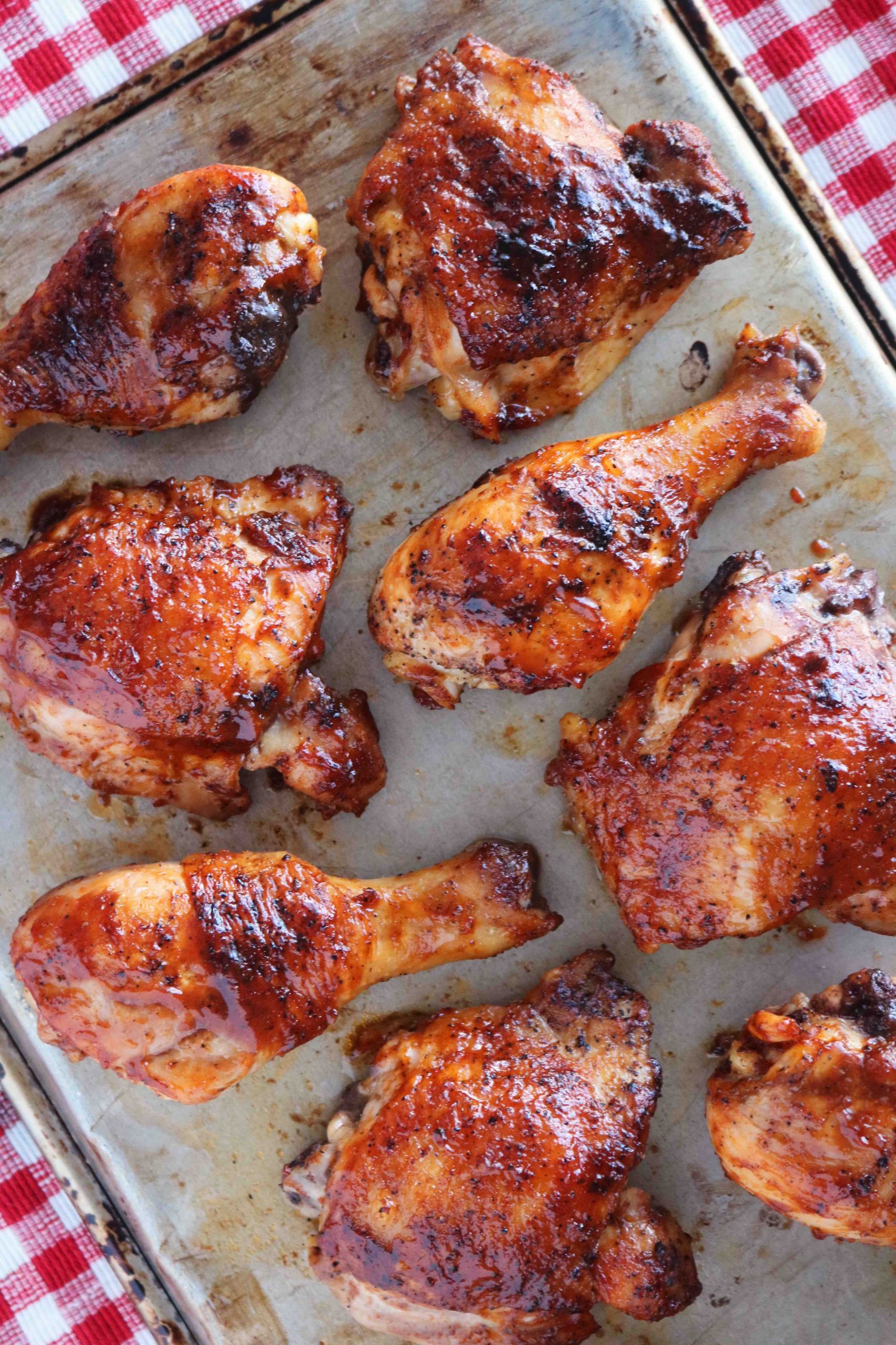 Baked Bbq Chicken Legs Sweet Baby Ray'S
 BBQ Baked Leg Quarters Recipe
