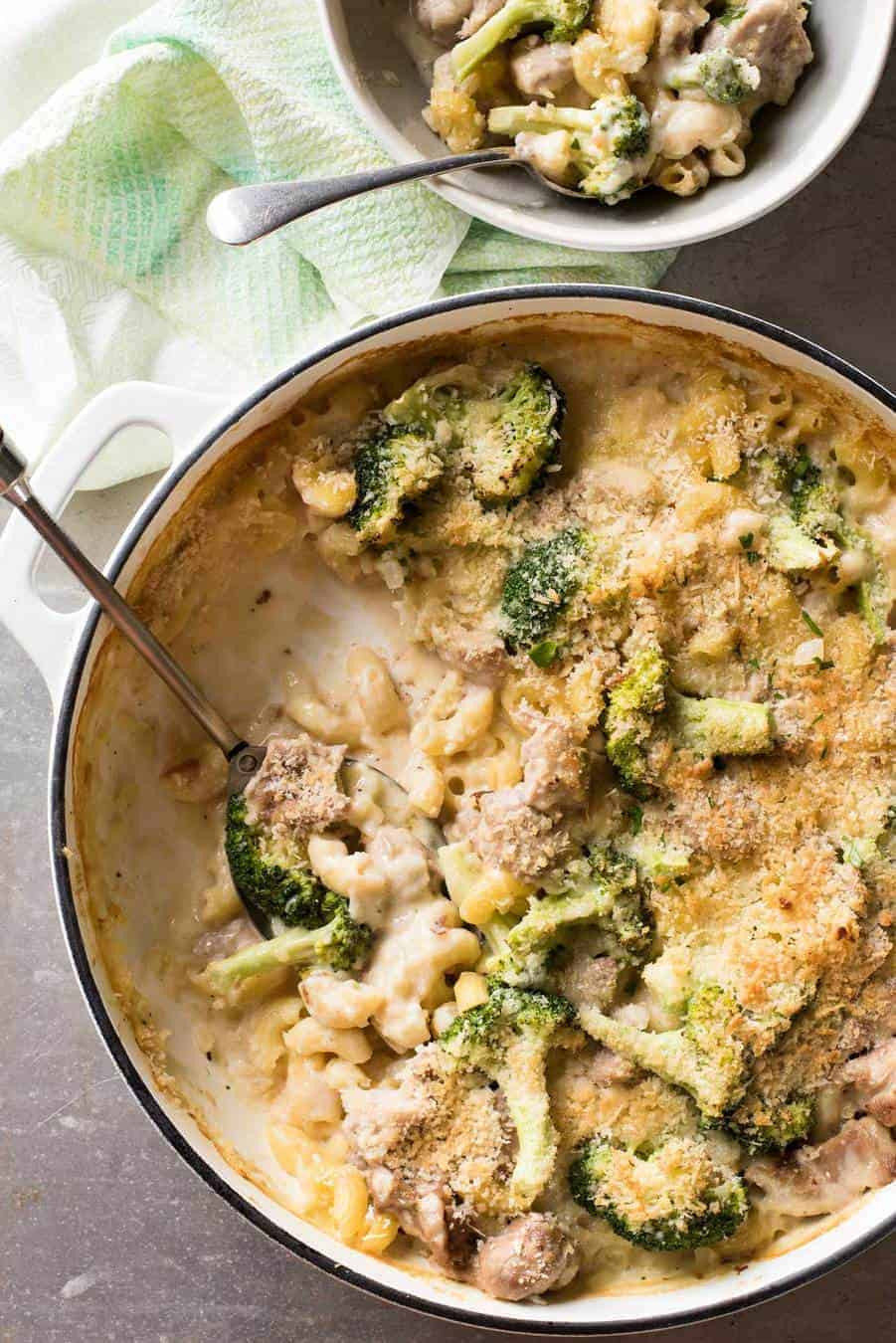 Baked Macaroni And Cheese With Chicken
 Baked Macaroni Cheese with Chicken & BROCCOLI e Pot