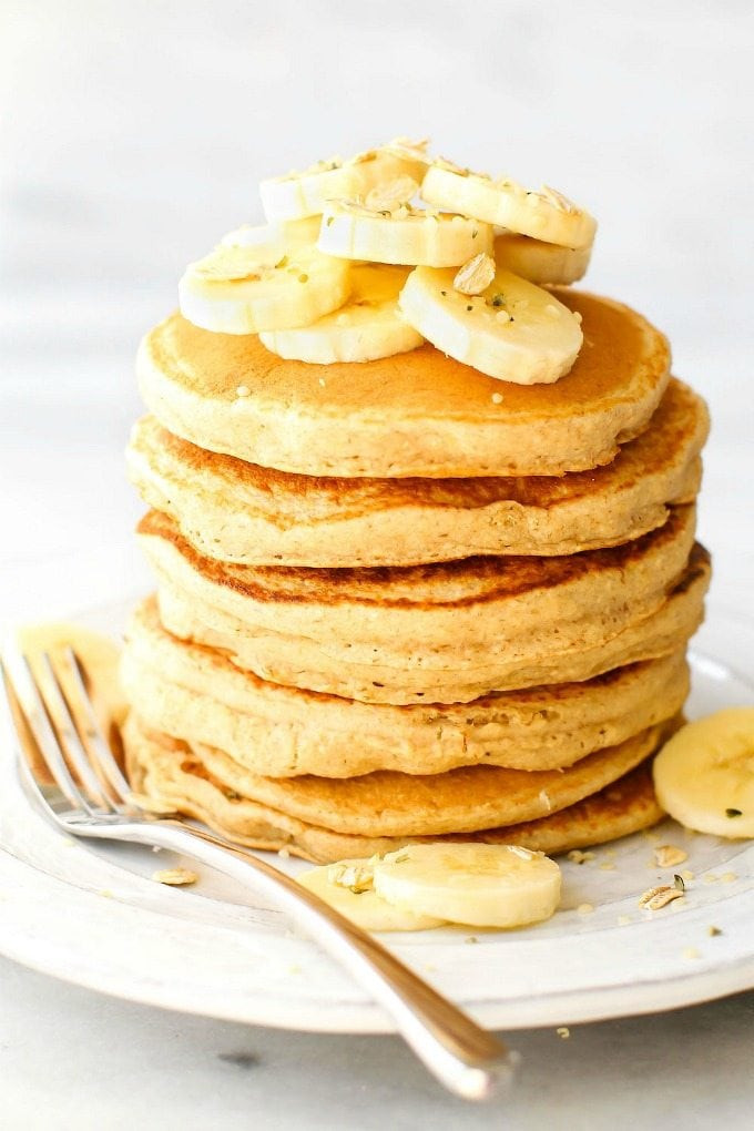 Banana Vegan Pancakes
 Fluffy Flourless Banana Smoothie Pancakes Vegan Gluten