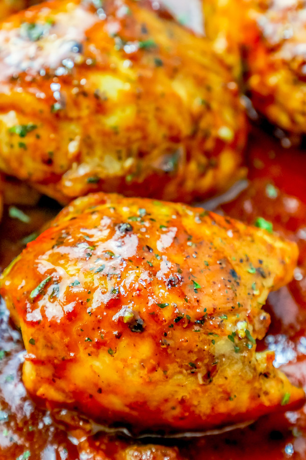 Bbq Chicken Thighs Recipe
 Easy e Pan BBQ Chicken Thighs Skillet Dinner Recipe