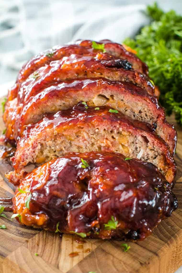 Bbq Meatloaf Recipe
 Cheesy BBQ Smoked Meatloaf Gimme Some Grilling