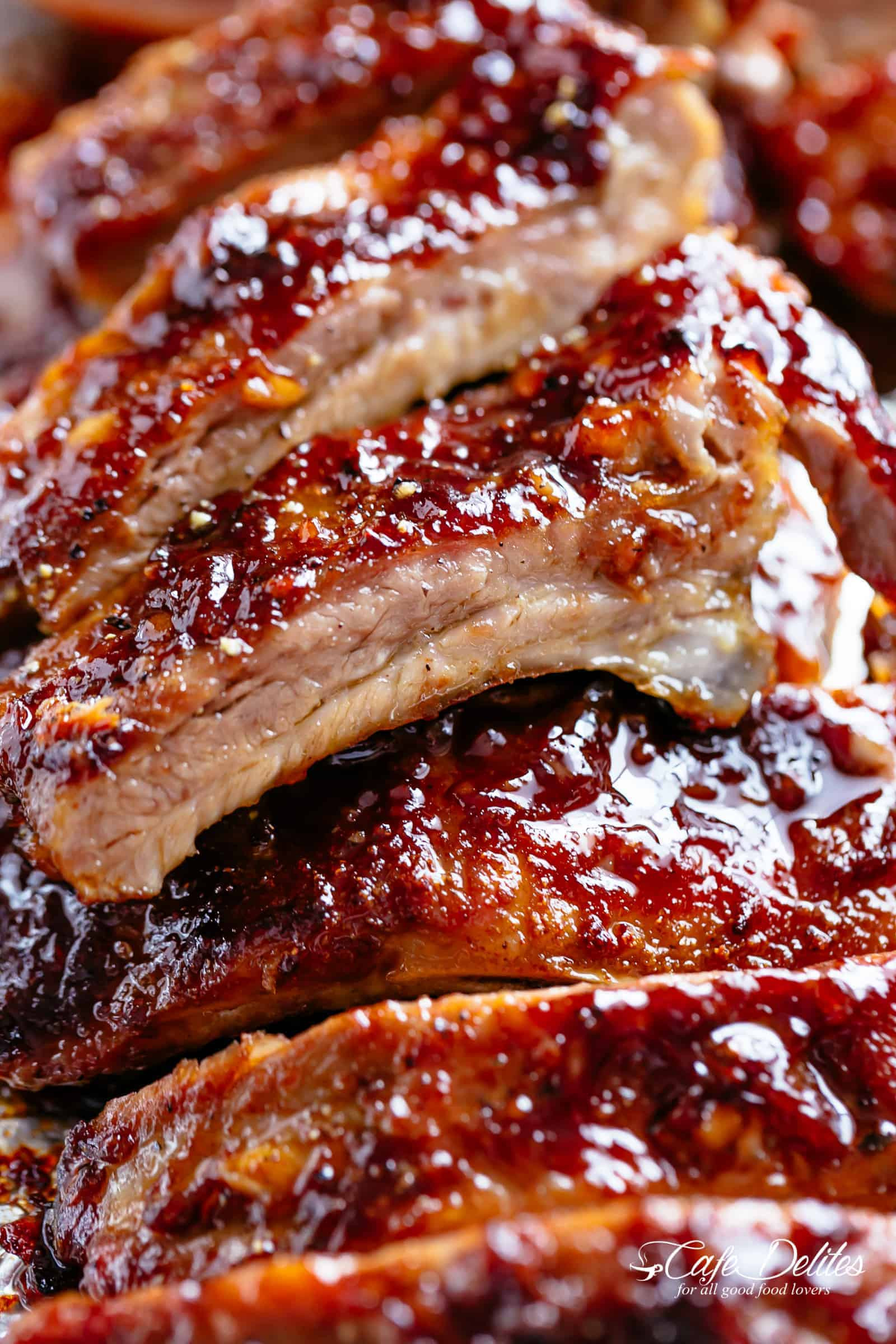 Bbq Pork Ribs In Oven
 Sticky Oven Barbecue Ribs Cafe Delites