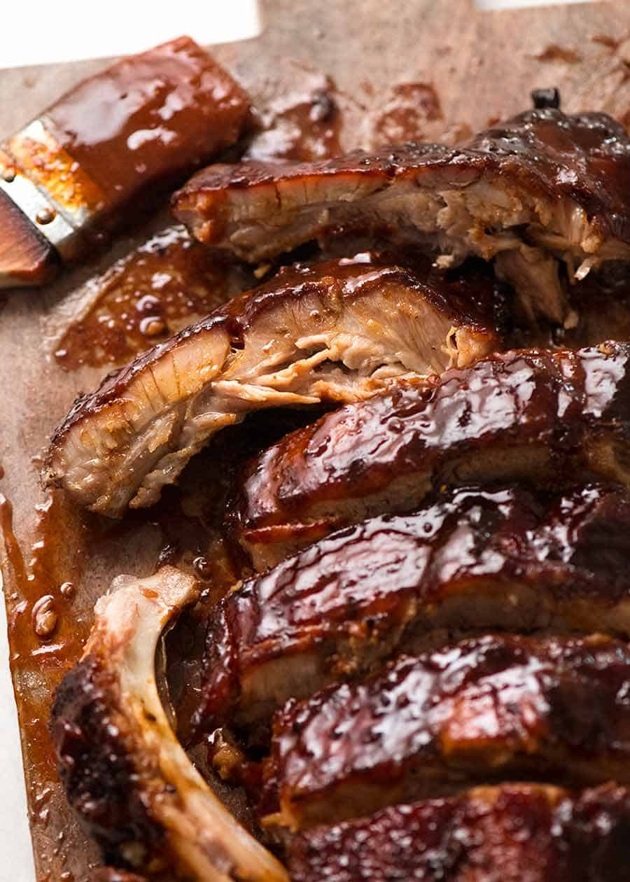 Bbq Pork Ribs In Oven
 Oven Pork Ribs with Barbecue Sauce