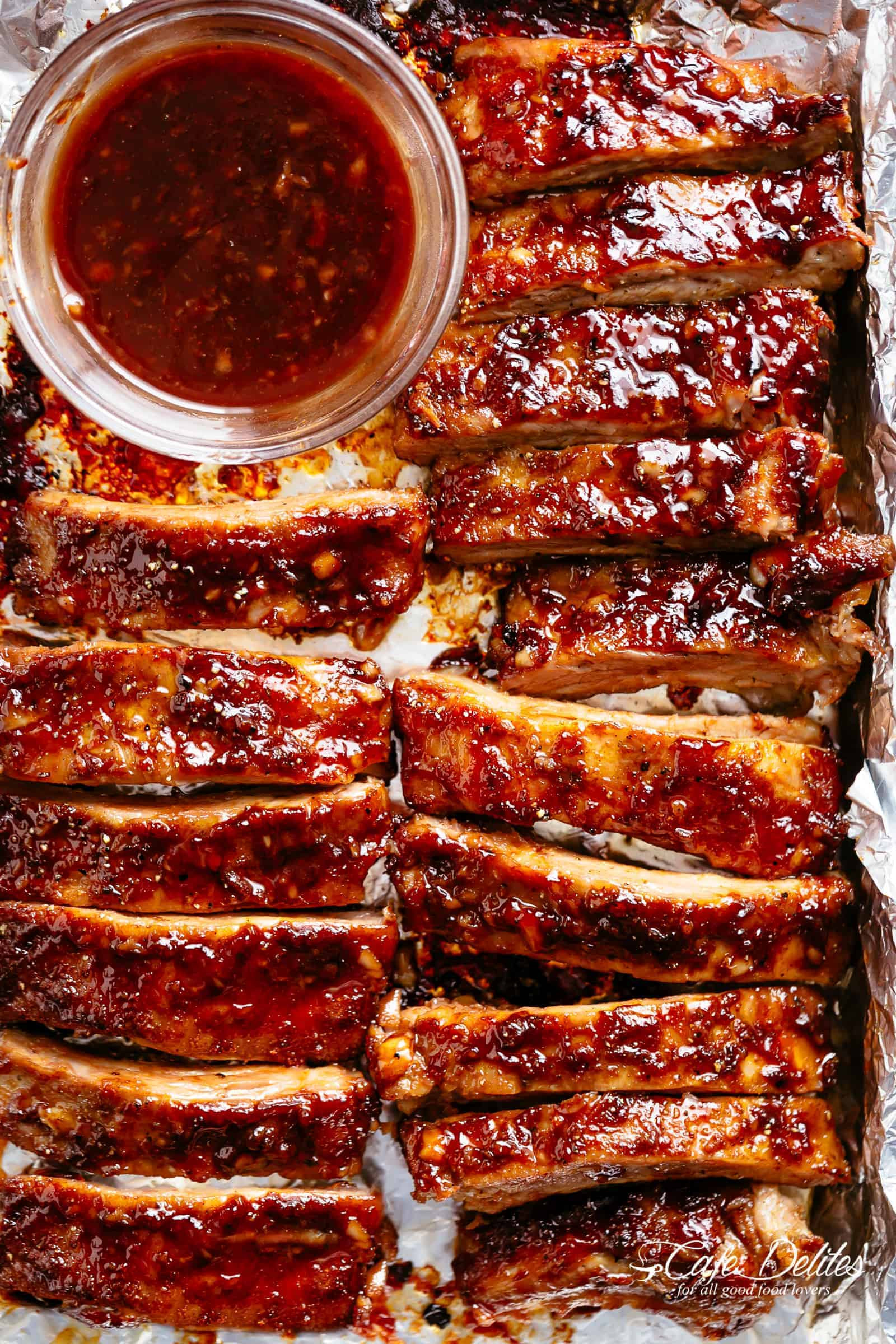 Bbq Pork Ribs In Oven
 Sticky Oven Barbecue Ribs Cafe Delites