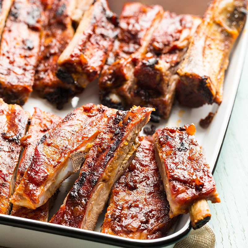 Bbq Sauce Recipe For Pork
 Classic Barbecue Pork Ribs with Smoky Bacon Barbecue Sauce