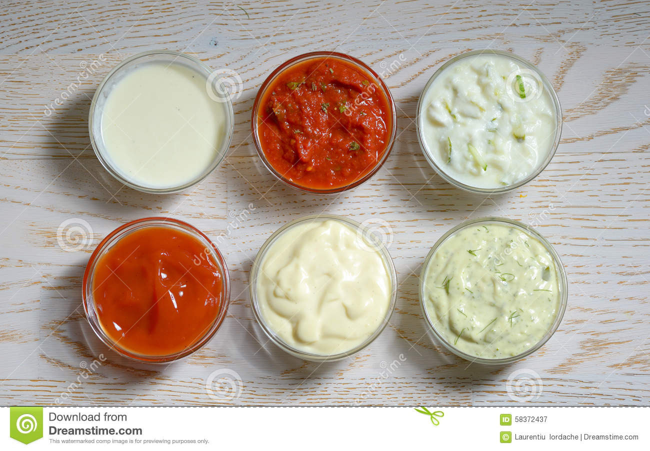 Bbq Sauce Types
 Different types of sauces stock image Image of assortment