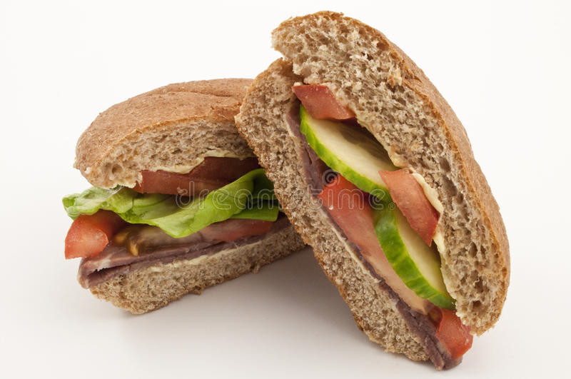 Beef Salad Sandwich
 Beef And Salad Yummy Sandwich Stock Image Image of roll