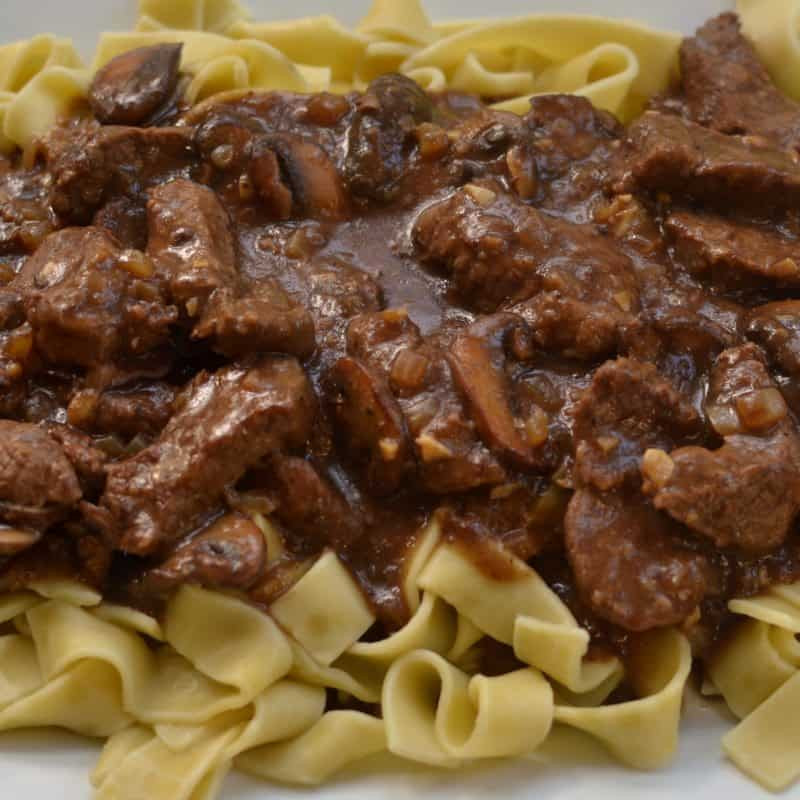Beef Tips And Noodles
 e Skillet Savory Beef Tips and Gravy