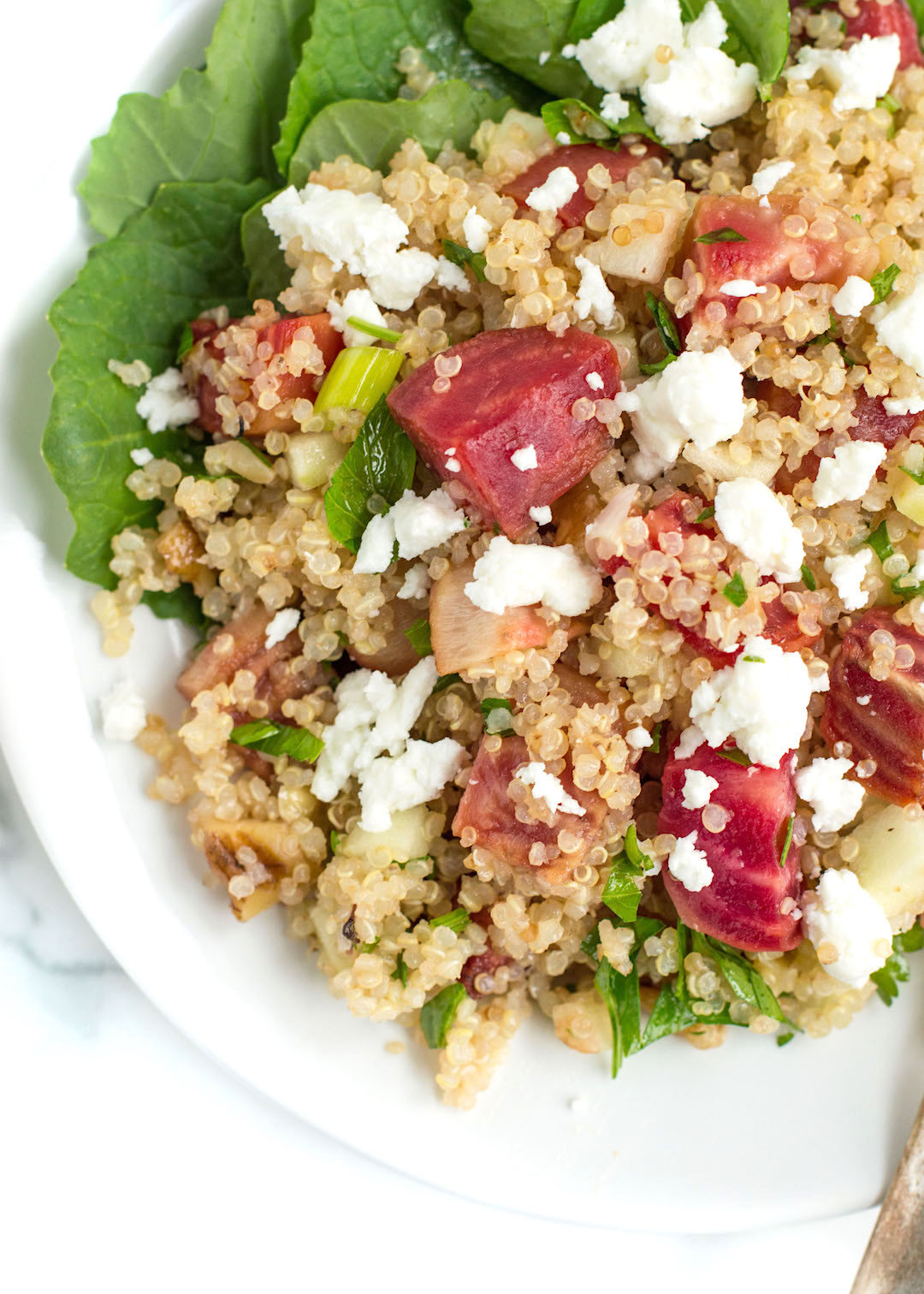 Beet Quinoa Salad
 Roasted Beet and Quinoa Salad with Apple and Goat Cheese