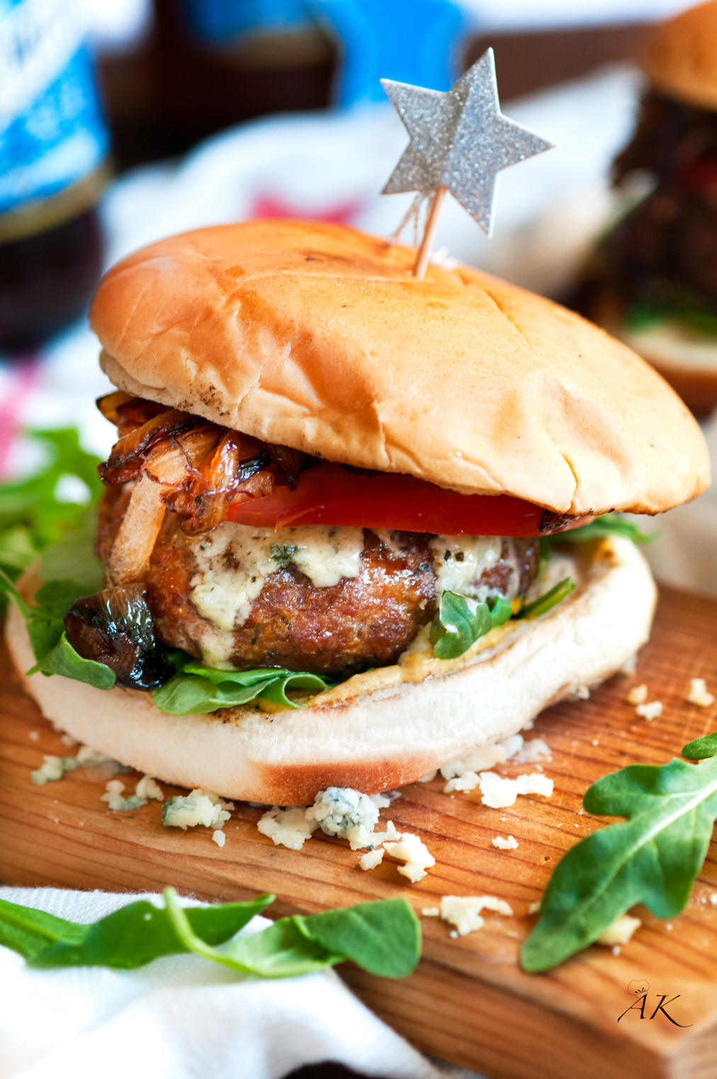 Blue Cheese Hamburgers
 Caramelized ion Blue Cheese Burgers Aberdeen s Kitchen