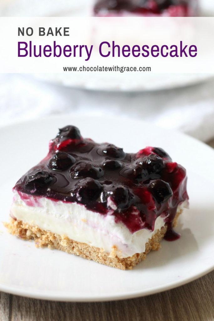 Blueberry Dessert Recipes With Cream Cheese
 No Bake Blueberry Cheesecake Chocolate With Grace