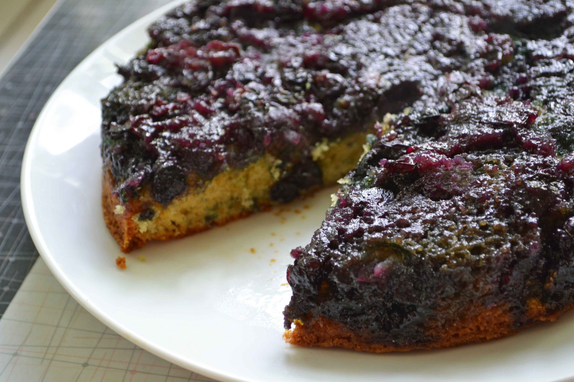 Blueberry Upside Down Cake
 Maple Blueberry Upside Down Buttermilk Cake Dinner With