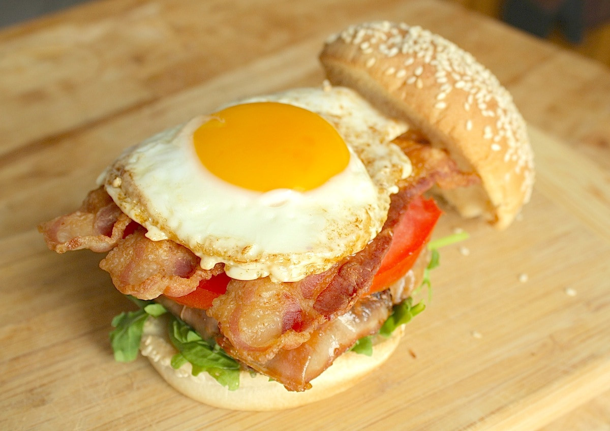 Breakfast Burger Recipe
 Triple Meat Breakfast Burger