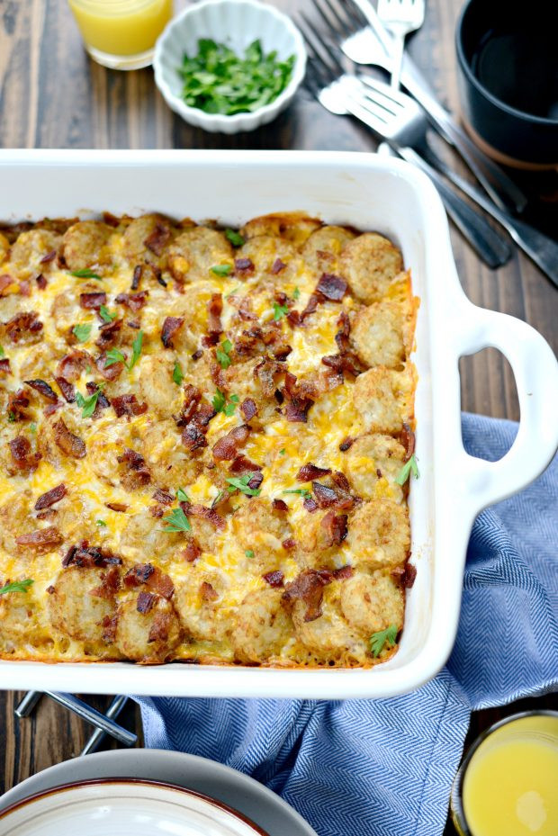 Breakfast Casserole With Tater Tots And Bacon
 Tater Tot Breakfast Casserole Simply Scratch
