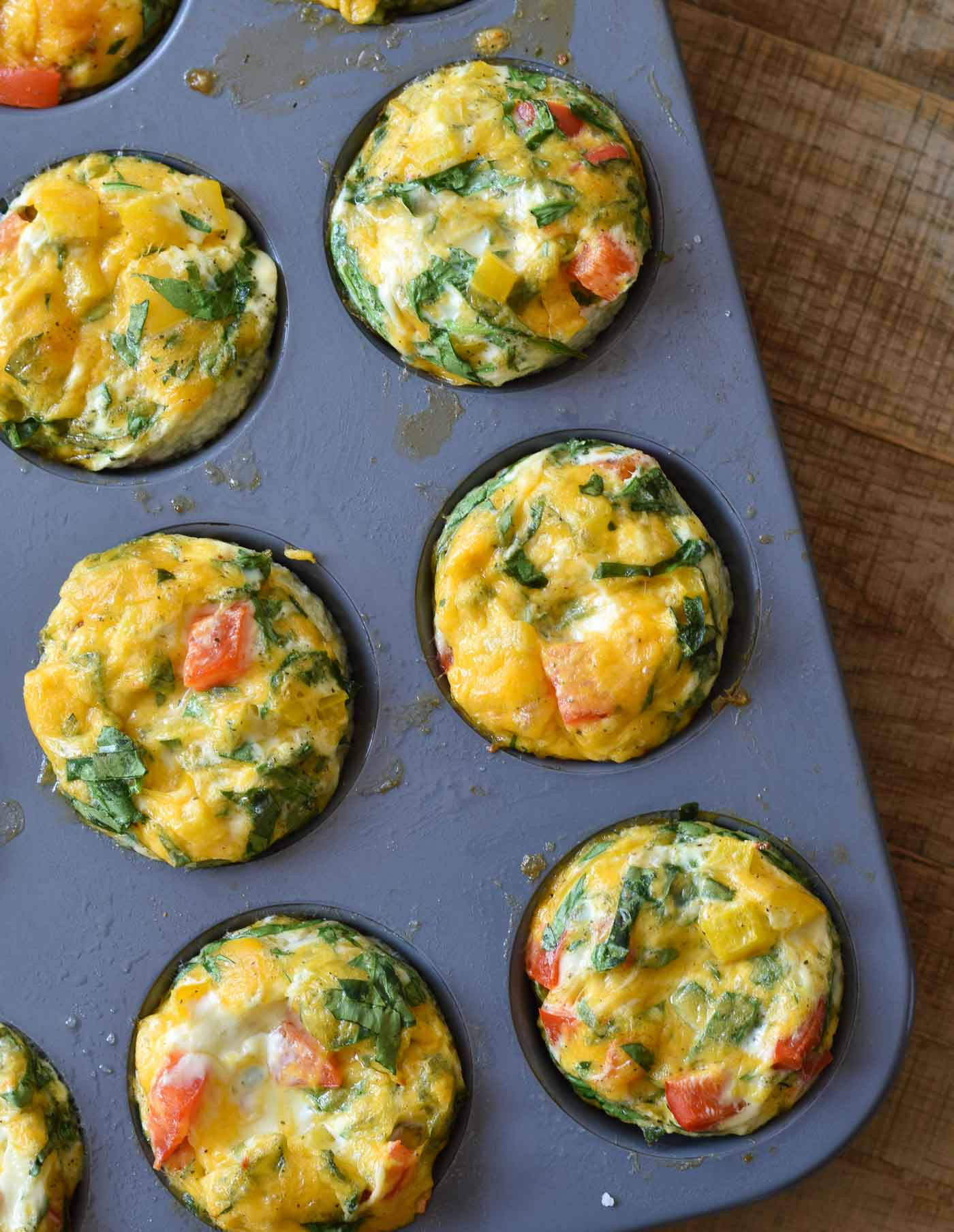 Breakfast Muffins Healthy
 Healthy Egg White Breakfast Muffins With Two Spoons