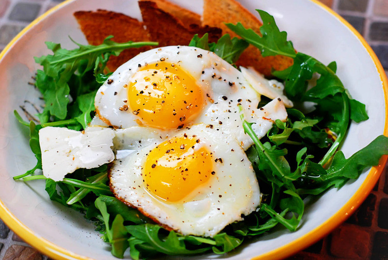 Breakfast Salad Recipes
 Breakfast Salad Eggs over easy over Arugula with Shaved