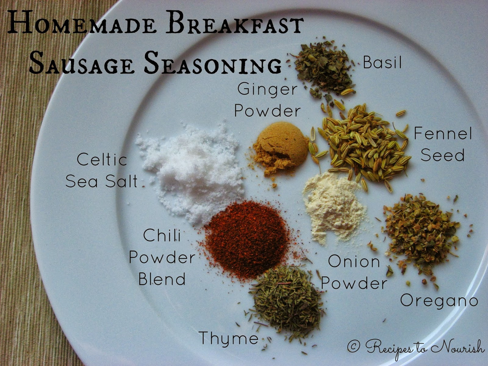 Breakfast Sausage Seasoning Recipe
 Homemade Breakfast Sausage Seasoning Recipes to Nourish