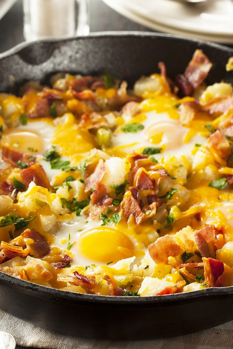 Breakfast Skillet Potatoes Recipe
 Bacon Egg and Potato Breakfast Skillet
