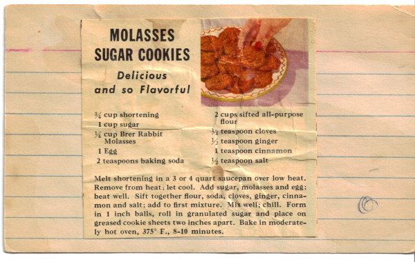 Brer Rabbit Molasses Cookies
 Molasses Sugar Cookies Recipe Clipping RecipeCurio
