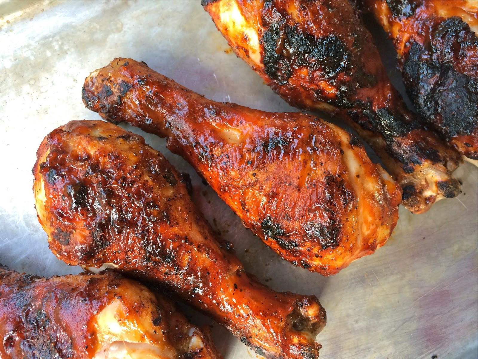 Broiled Chicken Legs
 Delectably Mine Grilled Chicken Legs with Barbecue Sauce
