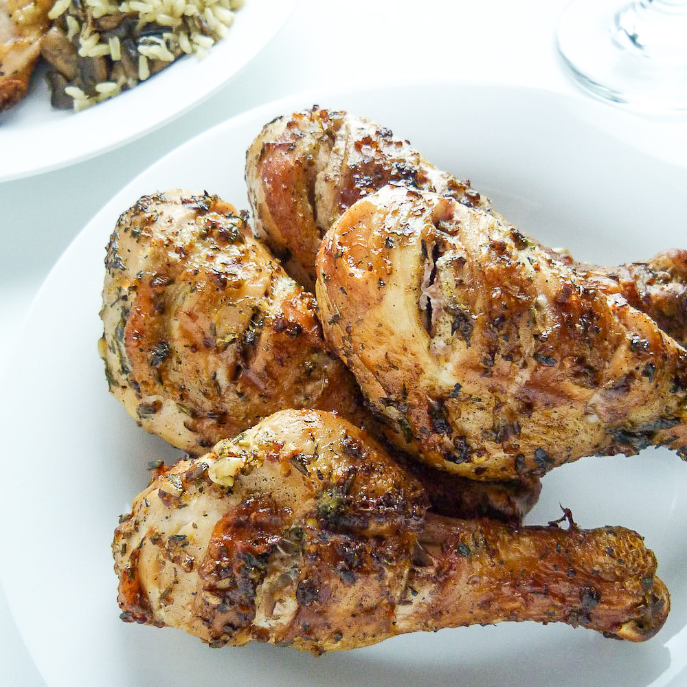 Broiled Chicken Legs
 Grilled Chicken Legs with Provencal Marinade 3 Scoops of