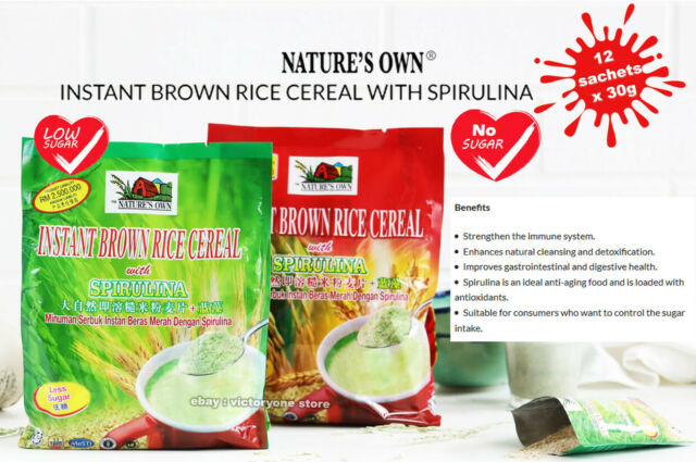 Brown Rice Dietary Fiber
 Instant Brown Rice Cereal With Spirulina Less No Sugar