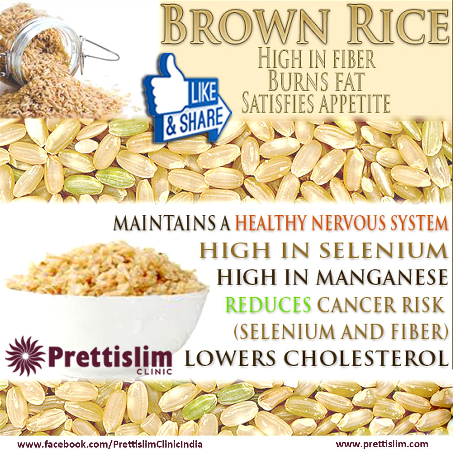 Brown Rice Dietary Fiber
 Brownrice High in Fiber BurnsFat Satisfies Appetite