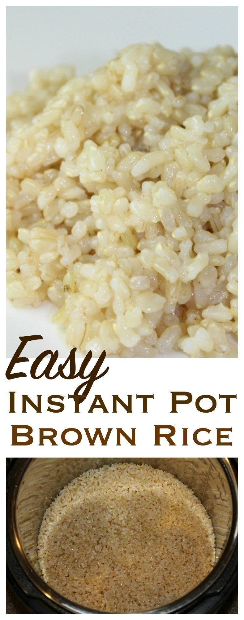 Brown Rice Instant Pot Recipe
 Easy Brown Rice in the Instant Pot