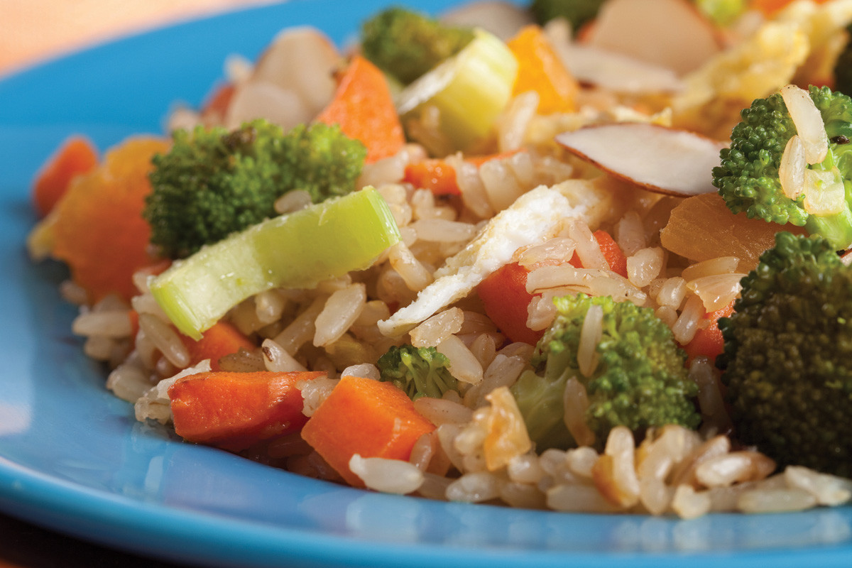 Brown Rice Stir Fry
 Stir Fried Brown Rice and Ve ables