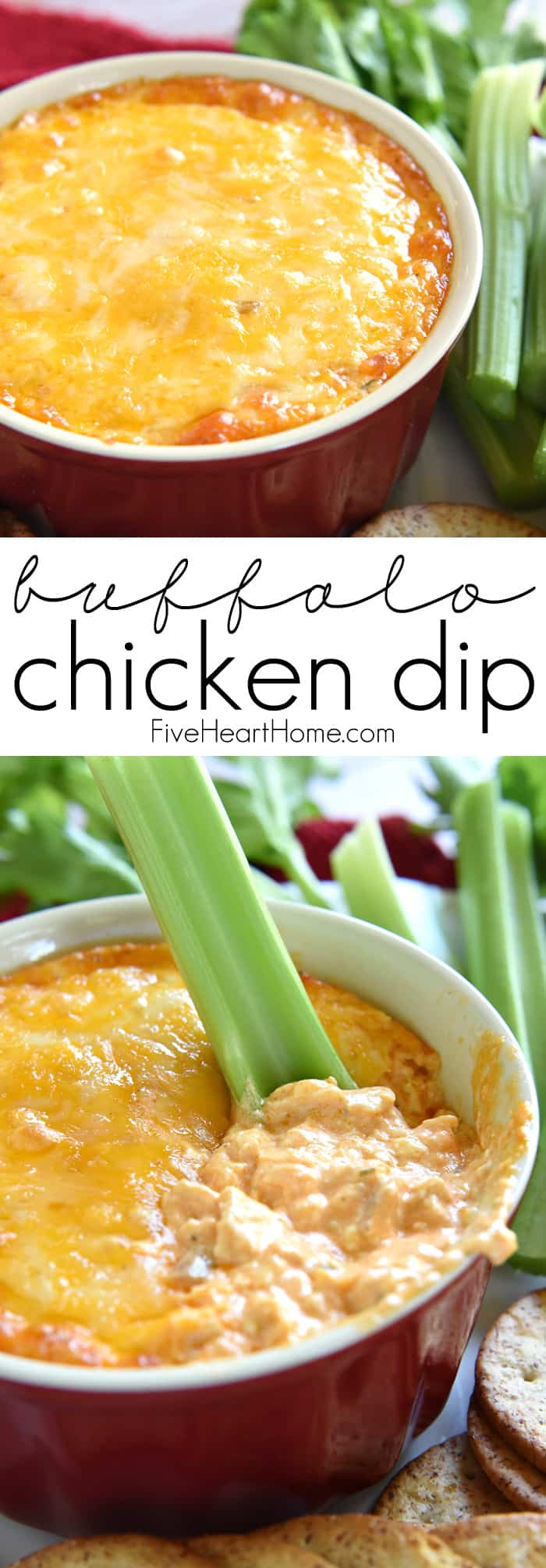Buffalo Chicken Appetizers
 Buffalo Chicken Dip warm creamy and loaded with cheese